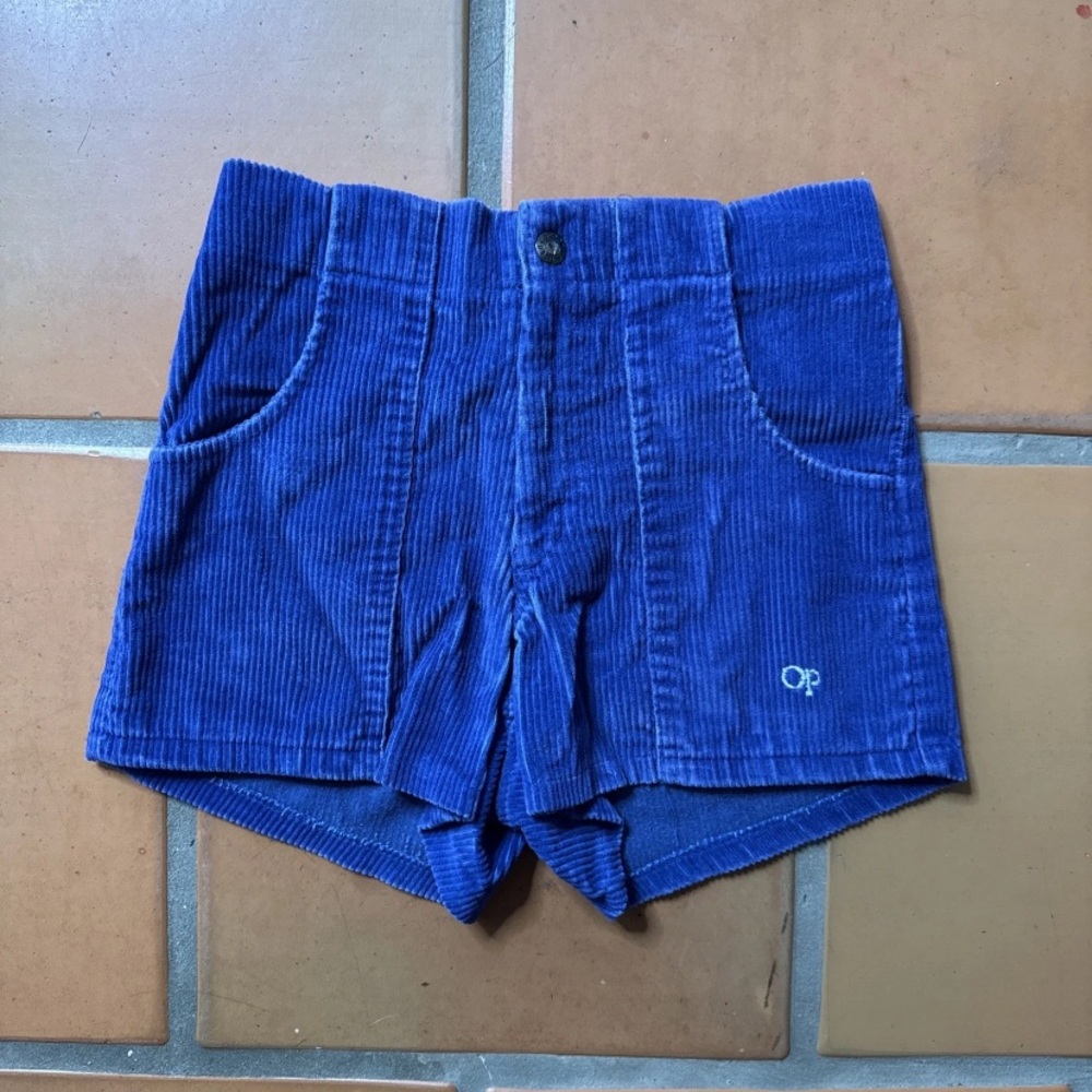 OP Women's High Waist Corduroy Shorts - Vibrant Blue